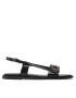 Calvin Klein Sandali Almond Flat Sandal W/Hdw HW0HW00680 Črna - Pepit.si