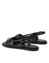 Calvin Klein Sandali Almond Flat Sandal W/Hdw HW0HW00680 Črna - Pepit.si