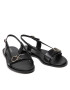 Calvin Klein Sandali Almond Flat Sandal W/Hdw HW0HW00680 Črna - Pepit.si