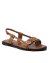 Calvin Klein Sandali Almond Flat Sandal W/Hdw HW0HW00680 Rjava - Pepit.si