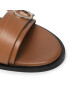 Calvin Klein Sandali Almond Flat Sandal W/Hdw HW0HW00680 Rjava - Pepit.si