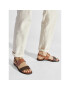 Calvin Klein Sandali Alomnd Flat Sandal Mono Mix HW0HW00821 Rjava - Pepit.si