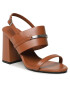 Calvin Klein Sandali Block Hl Sandal HW0HW01612 Rjava - Pepit.si