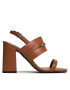 Calvin Klein Sandali Block Hl Sandal HW0HW01612 Rjava - Pepit.si