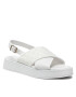 Calvin Klein Sandali Flatform Sanl Moni Mix HW0HW01138 Bela - Pepit.si