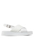 Calvin Klein Sandali Flatform Sanl Moni Mix HW0HW01138 Bela - Pepit.si