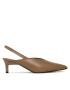 Calvin Klein Sandali Geo Stil Slingback Pump 50 HW0HW01345 Rjava - Pepit.si