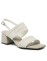 Calvin Klein Sandali Squared Blk Hl Sandal 45 He HW0HW01635 Écru - Pepit.si