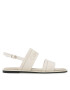 Calvin Klein Sandali Squared Flat Sandal He HW0HW01496 Écru - Pepit.si