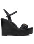 Calvin Klein Sandali Wedge Sndl 70 W Hdw HW0HW00698 Črna - Pepit.si