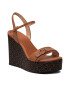 Calvin Klein Sandali Wedge Sndl 70W Hdw HW0HW00828 Rjava - Pepit.si