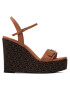 Calvin Klein Sandali Wedge Sndl 70W Hdw HW0HW00828 Rjava - Pepit.si