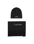 Calvin Klein Set šal + kapa Basic Wool Beanie+Scarf K50K507552 Črna - Pepit.si