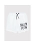 Calvin Klein Swimwear Kopalne hlače KV0KV00006 Bela Regular Fit - Pepit.si