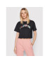 Champion Majica Embroidered Bookstore Logo 114969 Črna Cropped Fit - Pepit.si