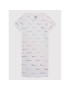 Champion Vsakodnevna obleka All-Over Print 404316 Bela Regular Fit - Pepit.si