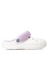 Crocs Natikači Baya Lined Fuzz Strap Clog 206633 Bela - Pepit.si