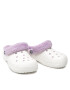 Crocs Natikači Baya Lined Fuzz Strap Clog 206633 Bela - Pepit.si