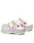 Crocs Natikači Classic Glitter Clog K 205441 Srebrna - Pepit.si