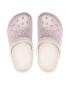 Crocs Natikači Classic Glitter Clog K 206993 Bela - Pepit.si