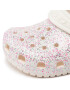 Crocs Natikači Classic Glitter Clog T 206992 Bela - Pepit.si