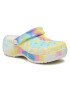 Crocs Natikači Classic Platform Tie Dye Graph Clgw 207151 Bela - Pepit.si