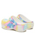 Crocs Natikači Classic Platform Tie Dye Graph Clgw 207151 Bela - Pepit.si