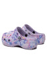 Crocs Natikači Classic Platform Tie Dye Graph Clgw 207151 Vijolična - Pepit.si