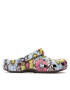 Crocs Natikači Classic Retro Floral Clog 208954 Bordo rdeča - Pepit.si