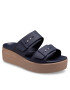 Crocs Sandali Brooklyn Low Wedge Sandal W 207431 Mornarsko modra - Pepit.si