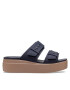 Crocs Sandali Brooklyn Low Wedge Sandal W 207431 Mornarsko modra - Pepit.si