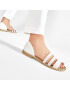 Crocs Sandali Tulum Open Flat W 206109 Bela - Pepit.si