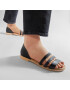 Crocs Sandali Tulum Open Flat W 206109 Črna - Pepit.si