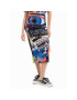 Desigual Midi krilo Posters 23SWFK09 Pisana Slim Fit - Pepit.si