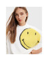 Desigual Pulover SMILEY 22WWJFA3 Bela Relaxed Fit - Pepit.si