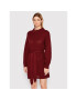 Glamorous Pletena obleka LC1029 Bordo rdeča Regular Fit - Pepit.si