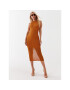 Guess Vsakodnevna obleka W3YK93 R24F0 Oranžna Bodycon Fit - Pepit.si