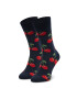 Happy Socks Visoke nogavice Unisex CHE01-6050 Mornarsko modra - Pepit.si