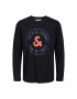 Jack&Jones Majica z dolgimi rokavi Aaron 12224912 Črna Standard Fit - Pepit.si