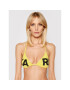 KARL LAGERFELD Gornji del bikini Printed Logo KL21WTP05 Rumena - Pepit.si