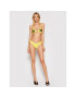 KARL LAGERFELD Gornji del bikini Printed Logo KL21WTP05 Rumena - Pepit.si