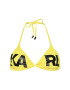 KARL LAGERFELD Gornji del bikini Printed Logo KL21WTP05 Rumena - Pepit.si