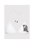 KARL LAGERFELD Gornji del bikini Printed Logo KL22WTP01 Bela - Pepit.si