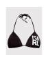 KARL LAGERFELD Gornji del bikini Printed Logo KL22WTP01 Črna - Pepit.si