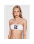 KARL LAGERFELD Gornji del bikini Printed Logo KL22WTP02 Bela - Pepit.si