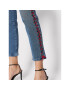 KARL LAGERFELD Jeans hlače Girlfriend Denim W/ Lacing 91KW1801 Modra Slim Fit - Pepit.si