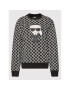 KARL LAGERFELD Jopa Ikonik Monogram 220W1884 Črna Relaxed Fit - Pepit.si