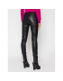 KARL LAGERFELD Usnjene hlače Metallic 210W1103 Črna Skinny Fit - Pepit.si