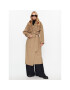 KARL LAGERFELD Volneni plašč Shearling Mix 236W1501 Bež Regular Fit - Pepit.si