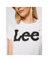 Lee Majica Logo Tee L42UER12 Bela Regular Fit - Pepit.si